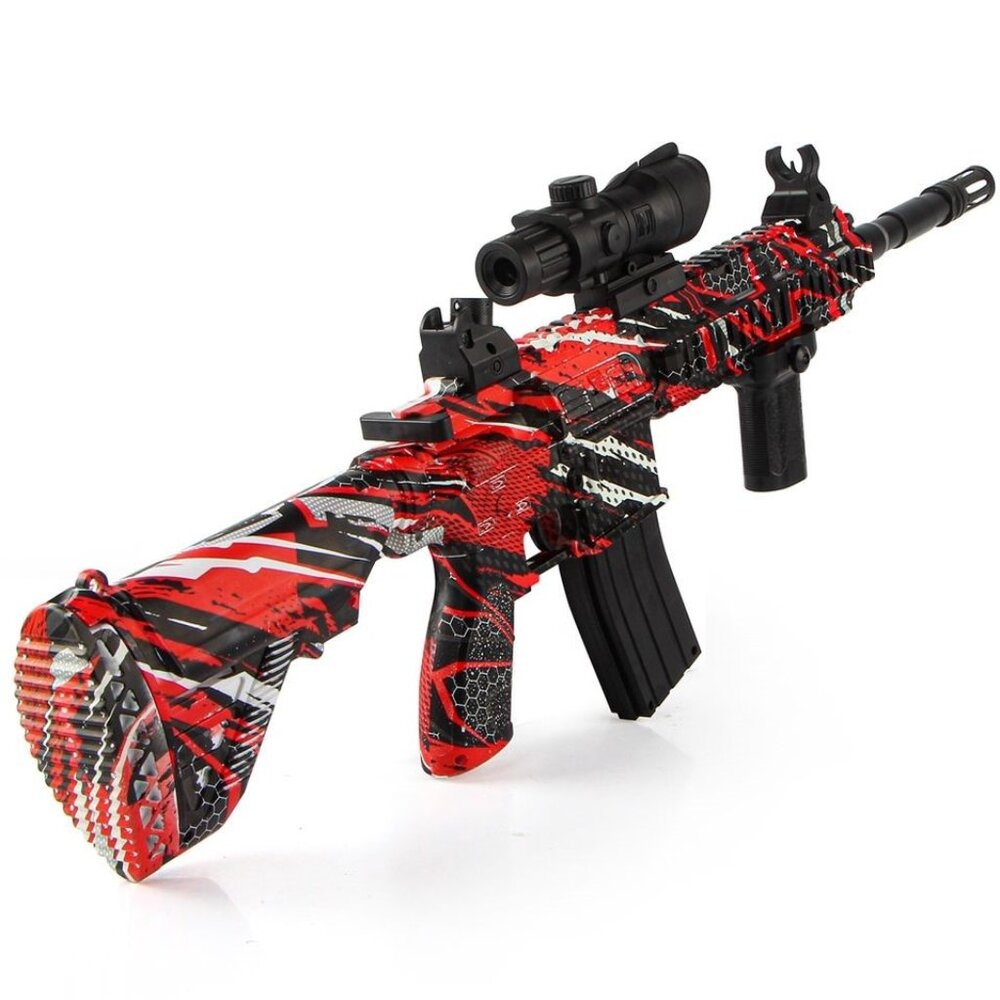 RED M416 Electric Rifle Water Bullet Gun Gel Blaster🔥🔥 LARGE SIZE RAPID FIRE!